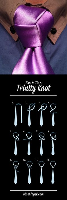 Probably gunna end up with this tie knot at the wedding; Trinity Tie Knot. Decisions decisions. | Raddest Looks On The Internet: http://www.raddestlooks.net Simpul Dasi, Tie A Necktie, Neck Tie Knots, Seni Dan Kraf, Celtic Tattoos, Trinity Knot, Tie Styles, Men Style Tips, Sleeve Tattoo