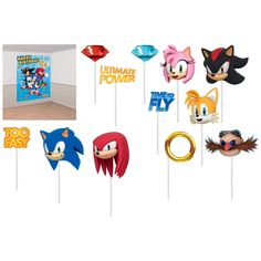 sonic the hedgehog photo booth props