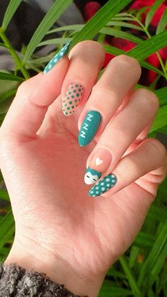 Fun Nail Art Designs, Pokemon Day, Fun Nail Art, Fake Nails Designs, Art Deco Nails, Goth Nails, Almond Acrylic Nails