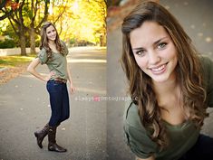 a beautiful young woman posing for a photo in the street with her hands on her hips