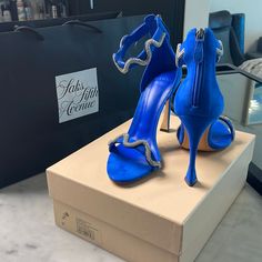 Brand New Alexandre Birman Sandal In A Beautiful Blue With Crystal Embellishments. Size 41. Brand New, Recently Purchased. Comes With Shoe Box And Dust Bags. Blue Open Toe Sandals For Cocktail, Blue Open Toe Sandals For Party, Designer Open Toe Sandals For Gala, Designer Sandals With Heel Loop For Party, Designer Party Sandals With Heel Loop, Summer Embellished Blue Heels, Glamorous Blue Party Sandals, Blue Ankle Strap Sandals For Evening, Blue Embellished Heels For Special Events