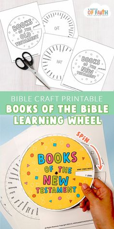 photo showing a craft on the books of the Bible Books Of The Bible Craft, Genesis Bible Study, Bible Memorization, Toddler Sunday School, Bible Learning, The Books Of The Bible, Bible Crafts Sunday School, Bible Worksheets