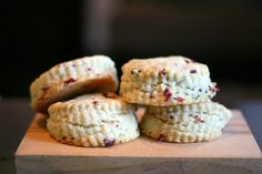 four biscuits stacked on top of each other