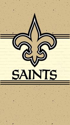 the new orleans saints logo on a brick wall