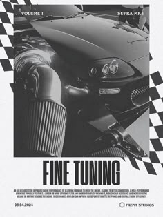 a black and white poster with the words fine tuning