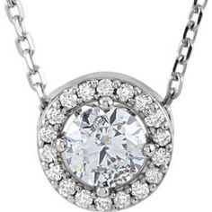 This exquisite halo diamond necklace features a brilliant round center stone, available in a variety of sizes and carat weights. Crafted from premium materials such as 14K white, yellow, and rose gold, or platinum, this halo diamond necklace exudes elegance and sophistication. The perfect addition to any luxurious jewelry collection. The center diamonds can be customized to any size and cut. However, round brilliant cuts are one of the most popular choices when it comes to halo diamond necklaces Promise Jewelry, 16 Necklace, Halo Necklace, Halo Style, Bow Jewelry, Gold Halo, White Necklace, Eternity Band Diamond, Diamond Fashion