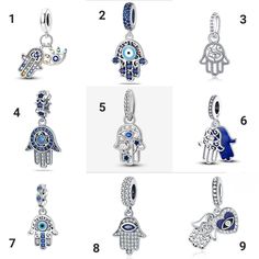 925 sterling silver charm  💙welcome to the hamsa hand collection 💙 Build your own charm bracelet with the array of charms available in my store. 🌸  Make your bracelet to your own unique individual style 💐 Select your chosen charm from the drop down menu 🎀 Made from silver with cz stones  Fits pandora style bracelet  As always thanks for viewing 🤍 Hamsa Charm, Bracelet Pandora, Sacred Symbols, Pandora Style, Hamsa Hand, Individual Style, Cz Stone, Sterling Silver Charm, Charms