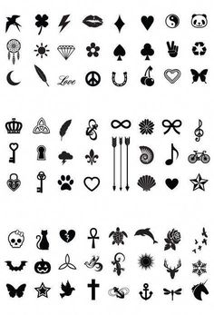 an image of various tattoos and symbols