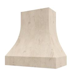 an unfinished wooden hood on a white background