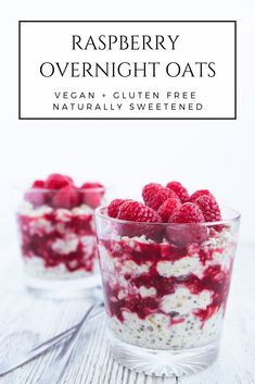 valentine's day breakfast overnight oats with raspberry coulis