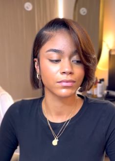 Very Short Bob Black Women, Ear Length Bob, Natural Hair Bob Cut, Concert Hair, Natural Hair Bob, Short Hair Dos, Short Hair Twist Styles, Short Relaxed Hairstyles, Concert Hairstyles