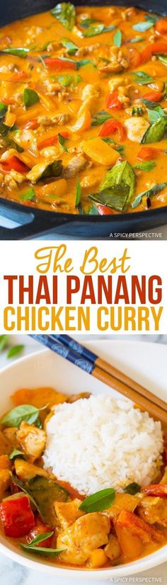 the best thai chicken curry recipe with rice and vegetables