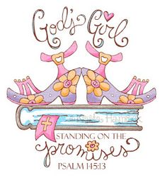 the words god's girl stand on the cross with two shoes and flowers in them