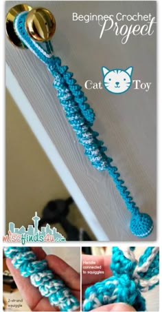 the instructions to make a crochet cat toy