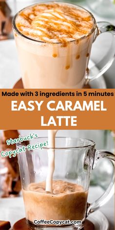 caramel latte made with 3 ingredients in 5 minutes