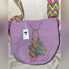 Nwt Women's Mochila Bag; Columbian Handmade. This Is A Medium Bag Double Thread Handmade. The Size Is Perfect, Not Too Big Or Small. Authentic Handmade Wayuu Mochila Bags Mochila Bags Is A Family Owned And Operated Business. Their Business Is 100% Fair Trade, They Work From Bogot And Riohacha To Bring These Precious Pieces Of Wayuu Art To The World. All Of Their Wayuu Mochila Bags Are Hand Knitted By Indigenous From The Wayuu Tribe Of La Guajira Colombia. Each Mochila Bag May Take 3 To 4 Full-Ti Pink Bucket Shoulder Bag For Daily Use, Pink Bucket Shape Shoulder Bag For Daily Use, Casual Pink Crossbody Bucket Bag, Pink Rectangular Bucket Bag As Gift, Pink Woven Crossbody Shoulder Bag, Pink Rectangular Bucket Bag For Gift, Pink Crossbody Bucket Bag With Handles, Casual Pink Pouch Bucket Bag, Pink Handwoven Bucket Bag For The Beach