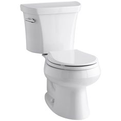 a white toilet with the lid up and no tank in front of it, on a white background