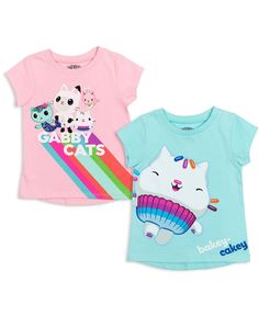 in stock Cute Multicolor T-shirt For Playwear, Cute Graphic Print Tops For Playtime, Playful Crew Neck Tops For Playdate, Cute Pink Top For Playdate, Blue Kawaii Cotton Tops, Kawaii Blue Spring T-shirt, Blue Cotton Kawaii Tops, Cotton Graphic Print Top For Playdate, Blue Kawaii Short Sleeve Tops