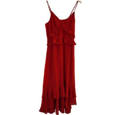 Senlis Red Raised Diamond Ruffle Hem Maxi Dress Womens New With Tags Retails$198 Size Medium This Beautiful Red Dress Is Fully Lined, And Has Raised Dots In The Shaped Of Diamonds. The Spaghetti Straps Are Adjustable. There Is A Ruffle Detail At The Chest And Waist, As Well As Tiered Ruffles At The Hem. There Is A Zipper, And Eye Hook Closure At The Side. Hand Wash Made From 100% Polyester Happy Shopping! Colors May Vary Slightly Due To Computer Monitors. Red Sleeveless Midi Dress With Ruffles, Red Fitted Tiered Midi Dress, Fitted Tiered Red Midi Dress, Fitted Red Tiered Midi Dress, Elegant Red Tiered Midi Dress, Red Tiered Ruffle Midi Dress, Red Tiered Ruffle Maxi Dress, Red Tiered Midi Dress With Ruffles, Elegant Red Maxi Dress With Ruffle Hem