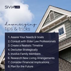 Downsizing your home as you age can be a rewarding journey, offering you a chance to simplify your life and embrace new opportunities.

By taking the time to assess your needs, involving professionals, and planning thoughtfully, you can ensure that this transition aligns with your estate planning goals and safeguards your future.

👉 Learn more: https://www.sivialaw.com/elder-law Planning Goals, New Opportunities, Professions, Assessment