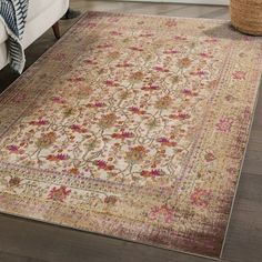 Luxe Weavers Non-Shedding Vintage Bohemian Floral Area Rug is easy to clean, stain-resistant, and safe for children and pets. A distressed effect and detailed floral patterns bring an old-world feel. Choose 5x7 blue rugs, with dark pink, cream, and yellow, to add a splash of color to your floors. 8x10 cream rugs are neutral with shades of yellow and pink to blend with current dcor. Bohemian blue rugs for living rooms and spacious bedrooms will enhance the style and comfort of your home. Its soft Rug Cream, Floral Area Rug, 5x7 Area Rug, Cream Rug, Vintage Area Rug, Bohemian Floral, Floral Area Rugs, Bedroom Flooring, 8x10 Area Rugs