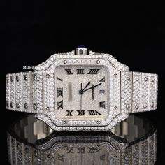 ✨ Elevate your wrist game with Millennium Jewelry's Awesome White Gold Color Moissanite Diamond Iced Out Watch! 💎 Featuring a fully iced-out design and premium Moissanite diamonds, this luxury timepiece delivers unmatched sparkle and style. 💫 Perfect for those who want to stand out, this watch combines elegance with bold hip-hop vibes. 🏆 Ideal for any occasion, it’s the ultimate statement piece for men and women who love luxury. ⌚ Make every moment shine brighter with this stunning accessory from Millennium Jewelry! 💥 
#IcedOutWatch #MoissaniteDiamonds #LuxuryWatches #HipHopStyle #MillenniumJewelry Moissanite Watch, Ap Watch, Iced Out Watch, Men Wrist Watch, Hip Hop Watches, Watch Diamond, Hip Hop Rings, Hip Hop Chains, Diamond Ice