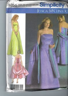 Uncut simplicity sewing pattern 4655 Strapless Fit Flare Evening Dress Womens lace up back full skirt prom dress Size 18-24 26 28 30 32 FF Uncut FF Petite Evening Dresses, Evening Gown Pattern, Tiana Dress, Formal Dress Patterns, Evening Dress Patterns, Plus Size Sewing Patterns, Strapless Evening Gowns, Plus Size Sewing, Wedding Dress Patterns