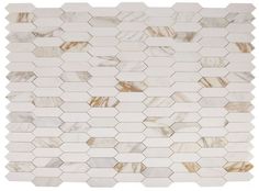 a white marble mosaic tile with hexagonal shapes