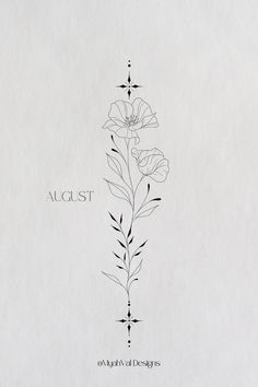 the cover art for august's single album, with an image of flowers on it