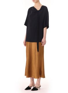 Midi Skirt Style, Midi Slip Skirt, Midi Skirts Style, Satin Midi Skirt, Skirt Style, Slip Skirt, Global Design, Jason Wu, Outerwear Sweater