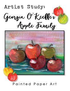 an apple painting is featured in the cover of this book, with apples painted on it