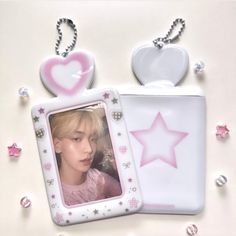 Introducing Glitter Love Collection Perfect Kpop Pc holder!  Pc holder Details: ★ size: standard album photocards ★ material: pvc ★ fit: "Single sleeve & Double sleeve" or "single sleeve with top loaders that are 65x93mm ONLY not standard top loaders". ★ I 𝐀𝐋𝐖𝐀𝐘𝐒 suggest you sleeve your photocards or even double sleeve for protection.  𝐃𝐄𝐓𝐀𝐈𝐋𝐒 : ★Any scratches or imperfections does not mean its defected as long as the pc fits inside the holder.  ★All Holders are cut and pressed one by one so due to the nature of how they are produced some may have little flaws! ★ some may have dust/marks but with a wipe it should be clear!  ★If you are picky to any little imperfections then buy on your own discretion. ------------------------------------------------------ 𝐒𝐡𝐨𝐩 𝐏𝐨𝐥𝐢𝐜𝐢 Pc Holder Kpop, Pc Decoration, Birthday Wishlist, Badge Holders Lanyard, Ball Chain, Cute Pink, Fun Crafts, Photo Cards