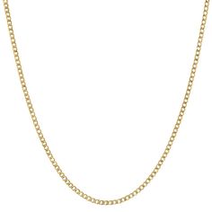 Add a finishing touch to your look with this Jordan Blue 14k gold curb chain necklace. Click on this JEWELRY & WATCHES GUIDE to learn about fit, styles, materials and more! Add a finishing touch to your look with this Jordan Blue 14k gold curb chain necklace. Click on this JEWELRY & WATCHES GUIDE to learn about fit, styles, materials and more! FEATURES Chain type: curb Width: 2.5 mm Clasp: lobster-claw Nickel free Metal: 14k gold Finish: polished Packaging: velvety pouch 16" weight: 2 grams 18" weight: 2.25 grams 20" weight: 2.5 grams 22" weight: 2.75 grams 24" weight: 3 grams Please note, due to the high value of this item, a signature may be required upon delivery. Color: Yellow. Gender: female. Age Group: adult. Gold Curb Chain, Jordan Blue, Curb Chain Necklace, Curb Chain, A Signature, Lobster Claw, Gold Finish, Chains Necklace, Size 20