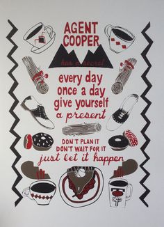 a poster with words about agent cooper on it