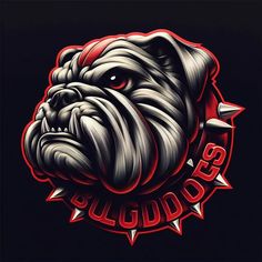 an image of a bulldog mascot on a black background