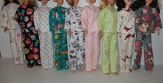 Pajamas are handmade for 11.5" fashion doll  with a cotton flannel print.  Fabric pattern placement may vary from photo.  1 Two piece pajama set only--doll is not included.  Made in a smoke and pet free home.  Save on shipping with the purchase of multiple items.  Thank you for looking. For more pajama options visit my other listings https://www.etsy.com/listing/162660332/handmade-115-fashion-doll-clothes-your?ref=shop_home_active_51&crt=1 https://www.etsy.com/listing/519097447/handmade-115-fashion-doll-fit-barbie?ga_search_query=pajamas&ref=shop_items_search_4&sca=1 https://www.etsy.com/listing/725966045/handmade-115-fashion-doll-clothes-for?ref=shop_home_active_6 https://www.etsy.com/listing/172146041/handmade-115-fashion-doll-clothes-pink?ref=shop_home_active_31&sca=1 Two Piece Pajama Set, Flannel Pajamas, Fabric Pattern, Fashion Doll, Cotton Flannel, Barbie Clothes, Photo 1, Print Fabric, Fabric Patterns