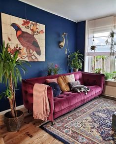 a living room filled with furniture and a rug