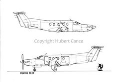 an airplane is shown in three different views, including the front and side view of it