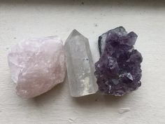 Clear Quartz Point, Amethyst Cluster, Green Juice, Creative Advertising