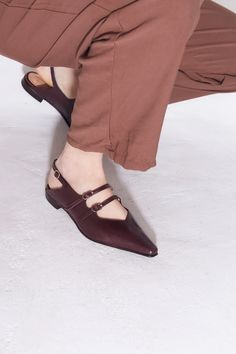 Cata Buckle Flat in Pinot – ZOU XOU Chic Closed Toe Mary Janes With Buckle Closure, Chic Closed Toe Mary Janes With Buckle, Chic Pointed Toe Mary Janes For Workwear, Evening Slingback Mary Jane Pumps With Pointed Toe, Chic Pointed Toe Mary Janes For Work, Evening Mary Jane Slingback Pumps With Pointed Toe, Pointed Toe Mary Janes With Buckle For Work, Workwear Mary Janes With Buckle Closure And Pointed Toe, Chic Mary Janes With Buckle Closure And Low Heel