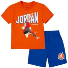 Jordan Game Royal Orange & Blue 2-Pc Short Set $48 Casual Orange Playtime Sets, Casual Orange Playwear Sets, Jordan Orange, Kids Jordans, Short Set, Sports Team, Matching Sets, Blue Orange, Short Sets