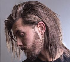 40 Coiffures pour cheveux longs et mi-longs | COUPE DE CHEVEUX HOMME Mens Messy Hairstyles, Mens Haircuts Straight Hair, Straightened Hair, Straight Hairstyles Medium, Long Length Hair, Straight Hair Cuts, Layered Cut, Men Haircut, Haircut Styles