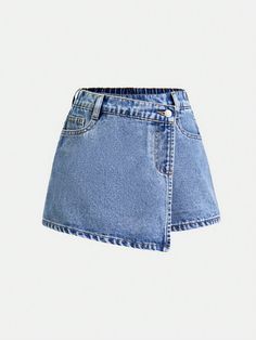 Look Shorts Jeans, Shein Bottoms, Look Short Jeans, Cute Mini Skirt Outfits, Mini Jeans, Shein Clothing