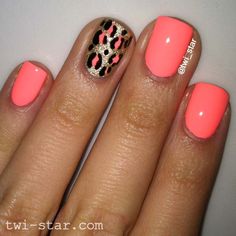 twi-star | Nail Art Blog: Color Club East Austin - leopard spots accent nail Leopard Nail Art Designs, Leopard Nail Art, Accent Nail Designs, Neutral Nail, Coral Nails, Accent Nail, Smink Inspiration, Her Nails, Nails Colors