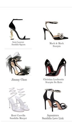 Talon Name, High Heels Luxury Brand, Luxury Brand Heels, Luxury Black Heels, Expensive Shoes Luxury, Types Of Heels With Names, Heels Expensive, Expensive High Heels, Luxury Shoes Heels