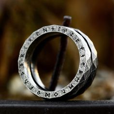 Clean Rings, Nordic Runes, Engagement Rings Couple, Elder Futhark Runes, Futhark Runes, Elder Futhark, Pagan Jewelry, Retro Ring, Letter Ring