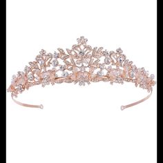 Nwt Sweetv Rose Gold Wedding Tiara For Women And Girls - Pageant Wedding Tiara, Rose Gold Wedding, Gold Wedding, Tiara, Women Accessories, Hair Accessories, Rose Gold, For Women, Gold