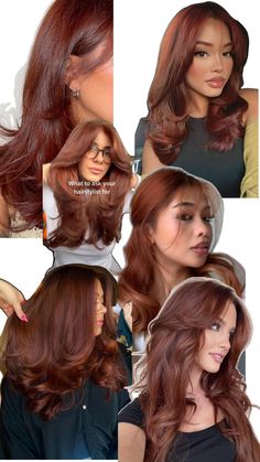 Hair Color For Morena Skin, Dark Ginger Hair, Hair Color For Morena, Cinnamon Hair Colors, Cinnamon Hair, Plum Hair, Red Hair Inspo, Honey Brown Hair, Brown Hair Inspo