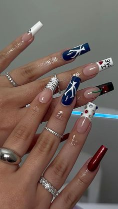 New York Aesthetic Nails, New York Nail Ideas, New York Inspired Nails, New York Nails Designs Nyc, New York City Nails, Nyc Nails Designs, New York Nails Designs, New York Nails