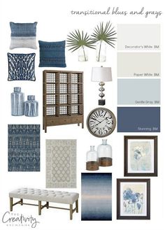 an image of a phone screen with the home decor section highlighted in blue and white